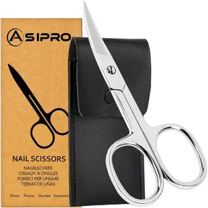 Nail Scissors for Women & Men with Pouch Manicure Gifts Scissors for Nails Toenail Scissors Adults Tijeras para Uñas Fingernail Scissor Toe Nail Scissors Curved