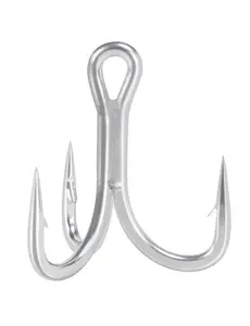 BLUEWING 7X Treble Hooks 5pcs Needle Point Hooks Fishing Hooks High Carbon Steel Hooks Extra Sharp Fish Hooks for Freshwater Saltwater Fishing