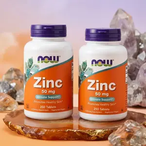 NOW Foods Zinc Gluconate 50 mg Tablets, Immune and Enzyme Function Support Supplement, Daily Mineral Wellness Formula, 100 Tablets