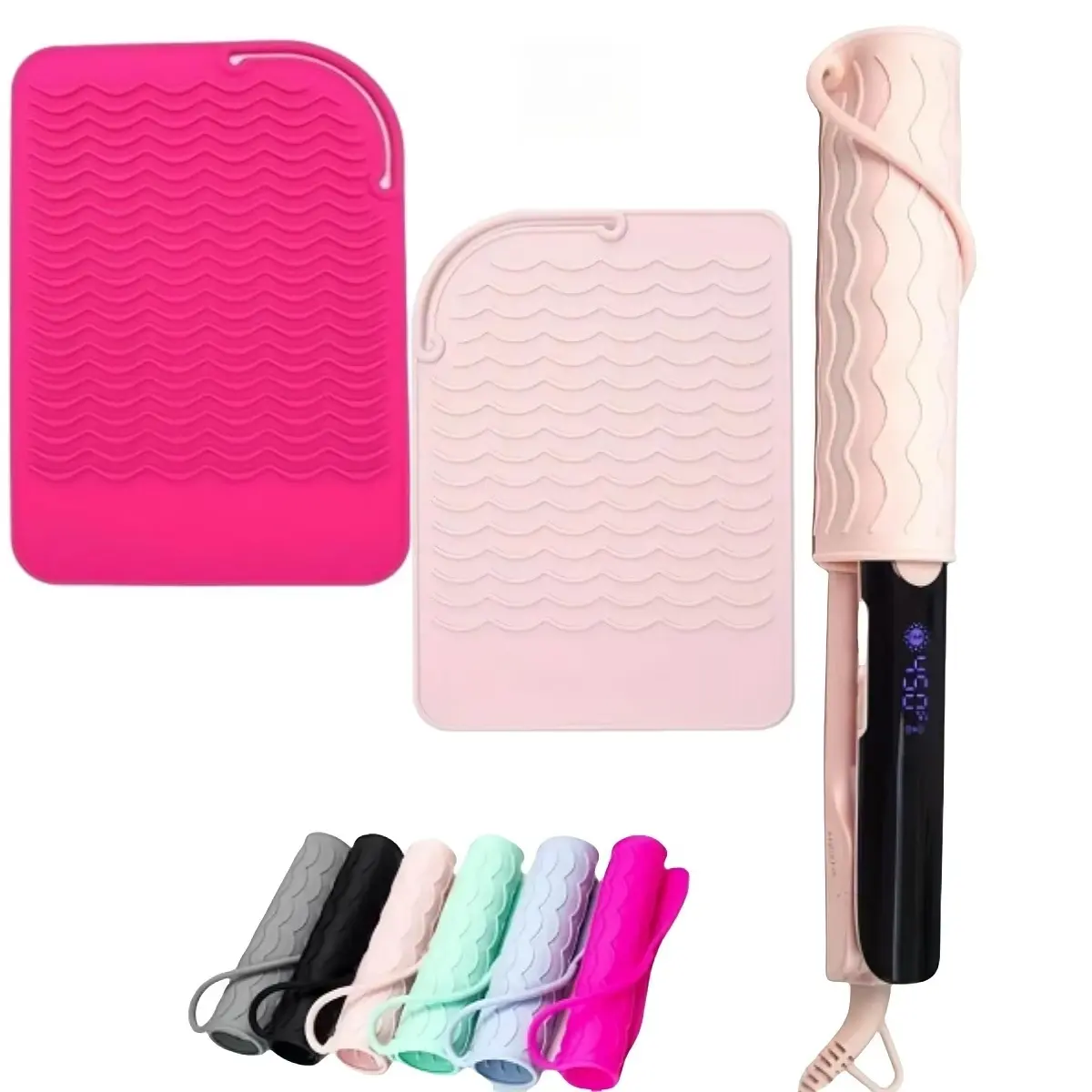 2 Pieces Heat Resistant Silicone Pads, Non-slip Non-heat Pads, Silicone Insulation Pads, Suitable for Hairdressing Tools Hot Irons - Travel Essentials - Mother's Day Valentine's Day Birthday Gifts