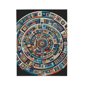 Intricate Circular Array- Plush Blanket