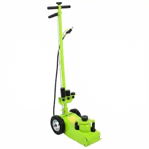 22 Ton Air Hydraulic Floor Jack - Heavy Duty Low Profile Jack for Trucks & Tractors with Dual Power (Air/Manual), 4 Adapters & 46" Adjustable Handle, 44,000 LBS