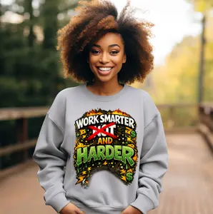 Work Smarter And Harder DTF Transfer | Ready to Press Tshirt Transfers