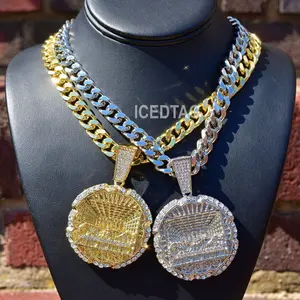 Iced Bling Out Gold Plated Large Last Supper Pendant, Hip Hop Chain