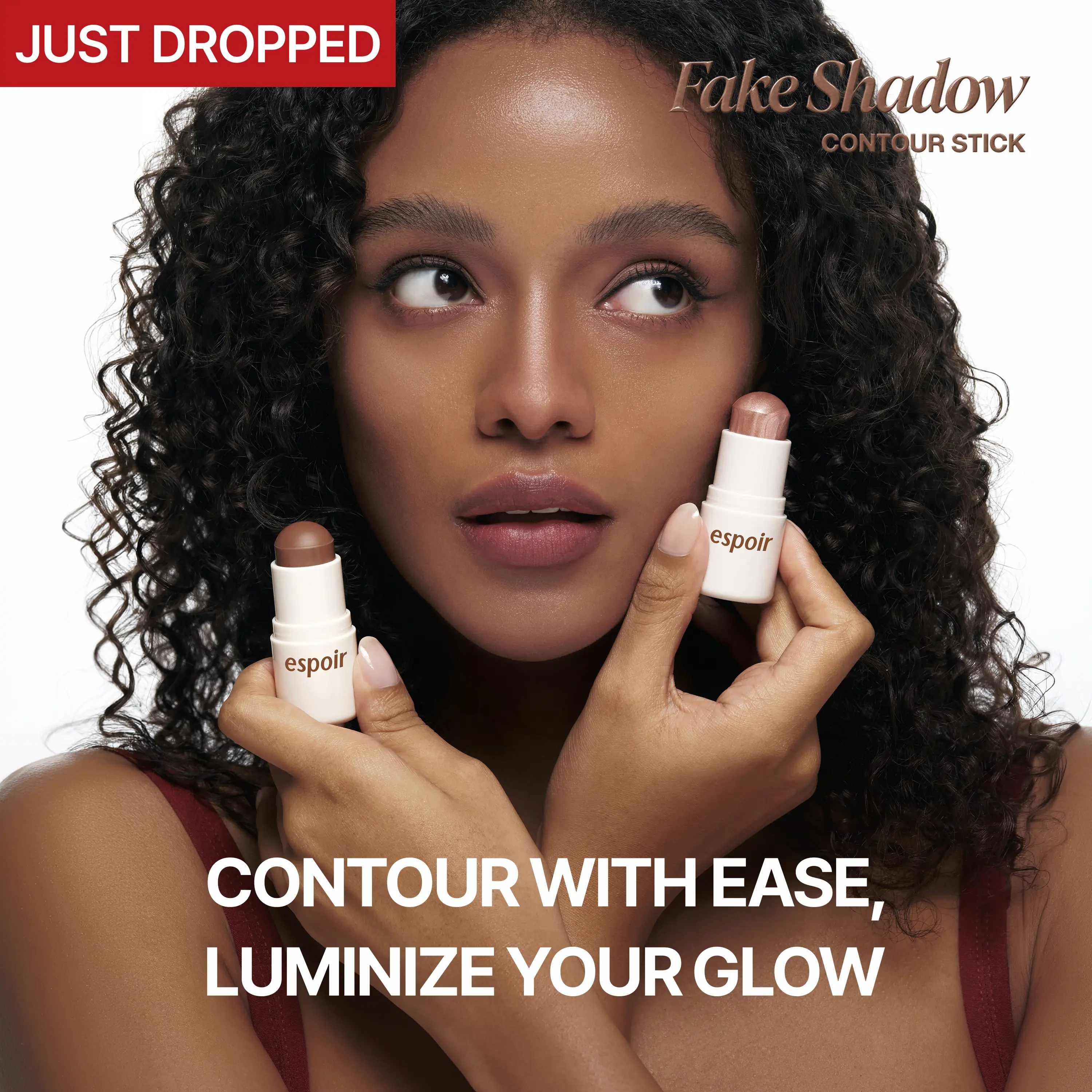 [New Launch] Fake Shadow Contour Stick | Bronzer & Luminizer, Face Sculpting, Peptides, Hyaluronic Acid, Buttery Texture, Seamless Blending, Long-Lasting, Vegan K-Beauty (6 Shades) Maquillaje