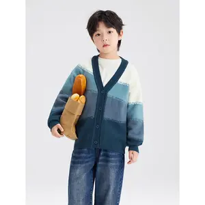 Boys' Cardigan Sweater/Stylish New Fleece Autumn Outfit/Knitted Jacket for Children Toddlers Older Kids