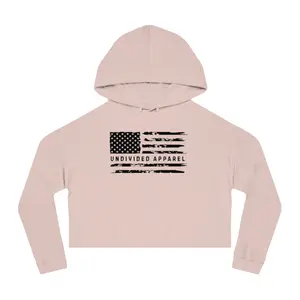 Cropped Hoodie with American Flag Design, Trendy Sweatshirt for Casual Wear, Perfect for Independence Day, Summer Style, Gift for Her