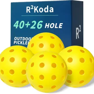 Upgraded Pickleball Balls USAPA Standard 26 Holes & 40 Hole Outdoor/Indoor Pickle Balls with Superb Visibility, Crack-Resistant High Bounce Pickle Ball Set
