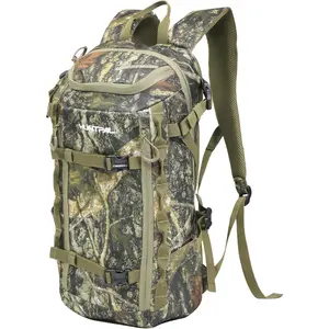 Hunting Backpack, Waterproof Camo Hunting Daypack with Storage Pockets, Long-Lasting Bag for Rifle Shotgun Bow Gun (Small)