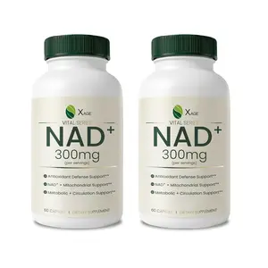 XAGE Vital Series Daily NAD+ Formula, Plant-Based Capsules, 2 Pack, 120 Count