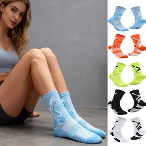 5 Pairs Mid-Calf Running Compression Socks - stance  socks Moisture-Wicking, Breathable, Cushioned , Non-Slip Cuff, Stylish & Sporty Design for Running, Fitness & Daily Wear
