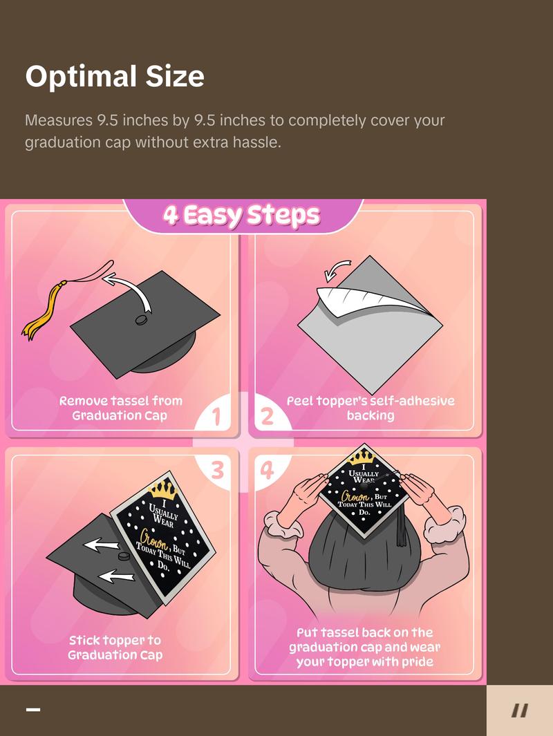 I Usually Wear A Crown, But Today This Will Do Graduation Cap Topper