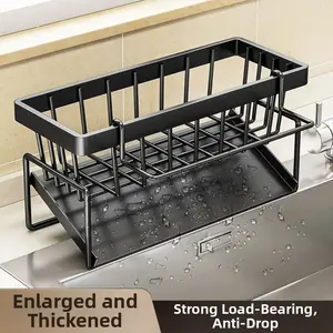 New Kitchen Storage Rack, Towel Holder Drainage Shelf, Dish Drying Rack, Faucet Sink Sponge Steel Wool Ball Stand, Home Organization and Neat Placement