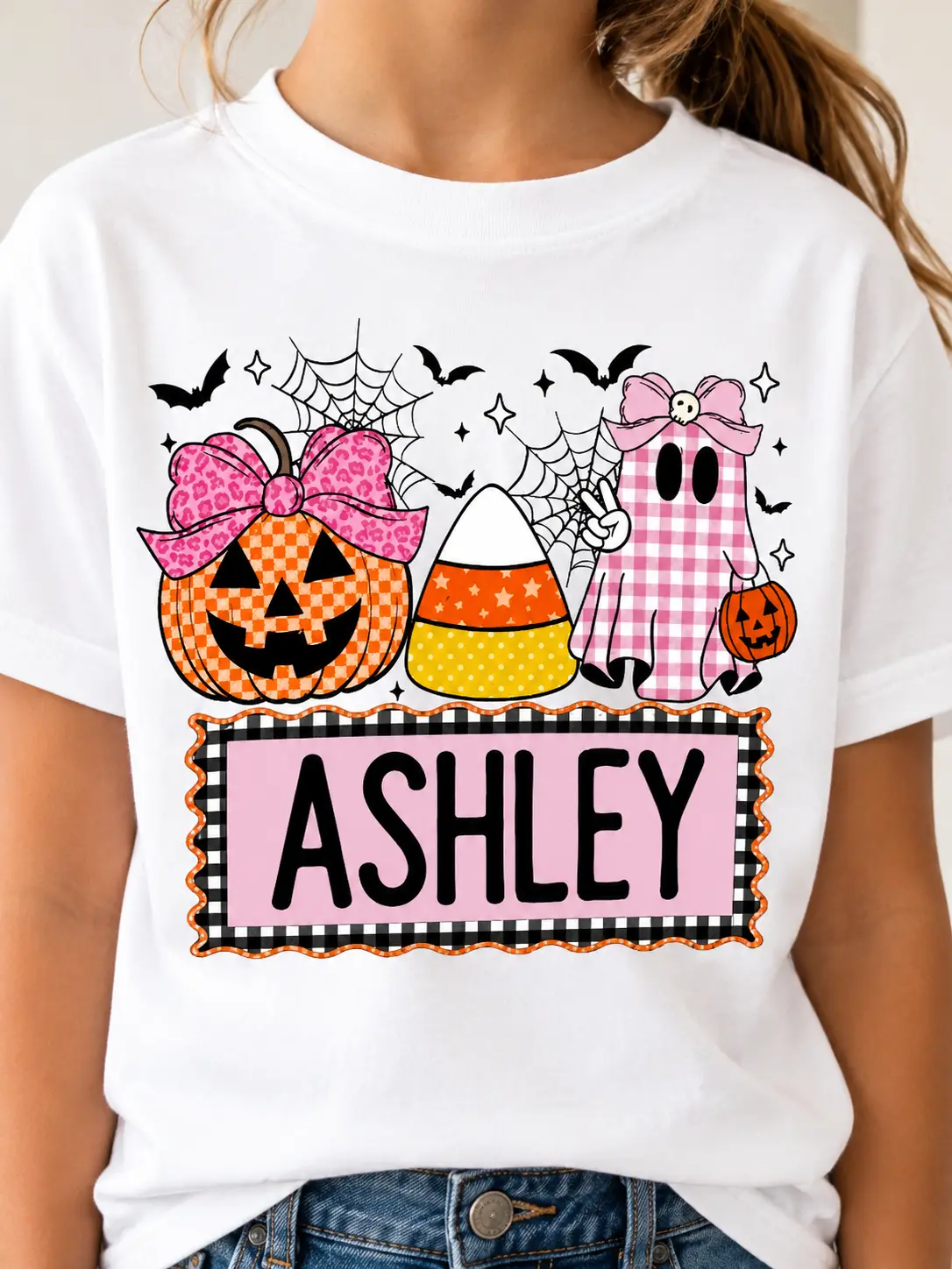 Little Roo Personalized Pink Halloween Tee