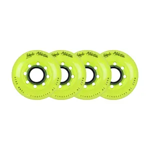 Labeda Roller Hockey Wheels - Addiction 76mm 76A Yellow (4-Pack)