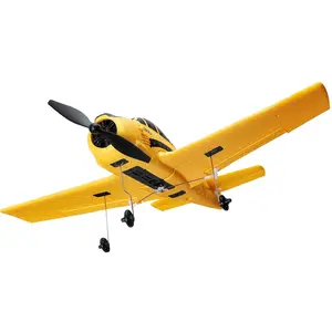 【FathersDayGift】VEVOR Durable RC Plane, 2.4GHz 4-Channel Remote Control Airplane with 6-Axis Gyro Stabilizer, Ready-to-Fly Trainer Aircraft Toy with 2 Batteries, Easy-to-Fly RC Glider for Beginners