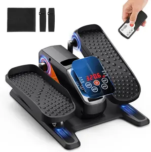 Elliptical Exercise Machine, Under Desk Ellipse  Exerciser for Home Office, Quiet Electric Seated Pedal Elliptical for Seniors with 12 Adjustable Speeds, Remoter, Footstraps