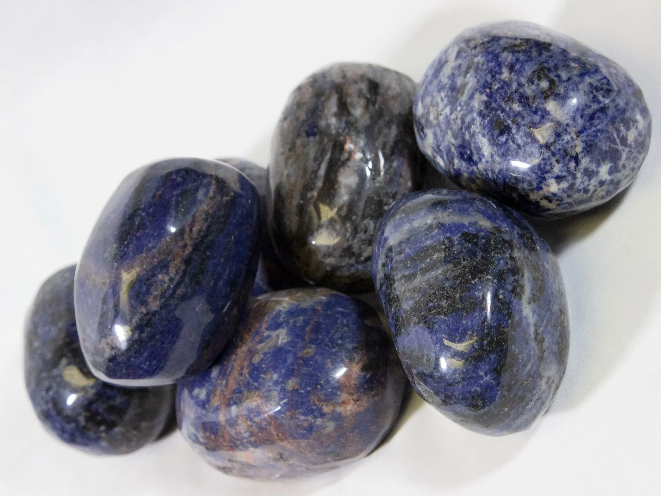 Large Polished Sodalite Stone 3" – Natural Blue Crystal Decorative Rock for Home & Office Display (1 Piece)