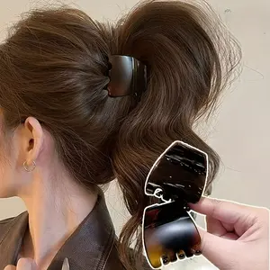 High Ponytail Hair Clip Set, Sandblasted Finish, New 2026 Women's High-End Hair Accessory, Secure Clip Lightweight Ponytail Claw Clip Shark Clips for Back of Head