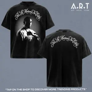 Omar Courtz Por Si Mañana No Estoy Washed Tee Vintage Acid Wash Oversized T Shirt, Latin Trap Reggaeton Album Tracklist Graphic, Fairy Aesthetic Artwork, Retro Y2K Streetwear Heavyweight Cotton Unisex Top, Music Fans Merch