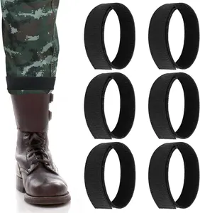 6 Pieces Boot Blousers Military Ankle Strap Elastic Military Boot Straps Military Blousing Straps Ankle Hook and Loop Hunting Gardening Hiking Cycling Fishing Military Army Uniforms