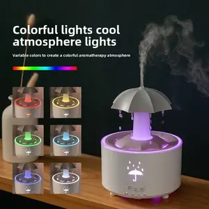 Seven-color Raindrop Aromatherapy Diffuser Rotating Water Droplet Humidifier with Remote Control for Home Office Moisturizer Purifier 2-in-1 Air and