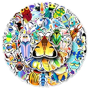 Insect Pattern Sticker, 102pcs/set DIY Decorative Sticker, Scrapbooking & Stamping Supplies for Journal Making, Gift Wrapping, Greeting Card