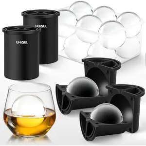 Clear ice cube maker 25 stainless steel crystal clear ice ball maker nonbpa premium silicone ice cube molds for whiskey cocktails easyrelease sphere ice maker bourbon gifts for men 2 pack