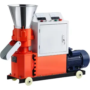 VEVOR Feed Pellet Mill Machine, 6 mm Animal Feed Pellet Making Machine, 3KW 240V Animal Food Granulator Mill Machines with 3 Pressure Rollers 4 Wheels, Ideal for Poultry, Livestock, Farm AnimalsVEVOR Super Brand Day