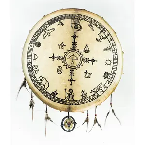Terre Shaman drum goat 16 inch or 20 inch, three style: Saami style, Tree of Life, Maya, Frame Drum, handmade