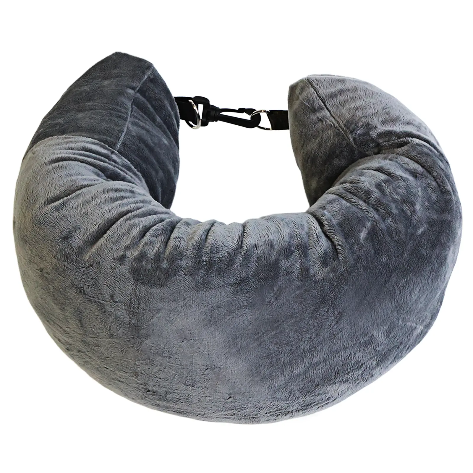 U-Shaped Ergonomic Compact Travel Neck Pillow - Lightweight Soft Airplane Travel Accessory with Storage Pocket, Fillable for Clothes & Daily Necessities