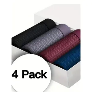 4 Pack Men'S Boxer Briefs With Mesh Panels | Quick-Dry Breathable Underwear For Sports & Daily Wear, Stretch Waistband, Anti-Ride Up Design