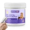 HICC PET Dental Finger Wipes, Fermented Coconut Oil No-Rinse Dog & Cat Oral Cleaner, Multi-Pack Plaque & Tartar Remover, Gentle on Gums, Freshens Breath, Unscented & Mint & Spearmint Scents, Promotes Oral Health