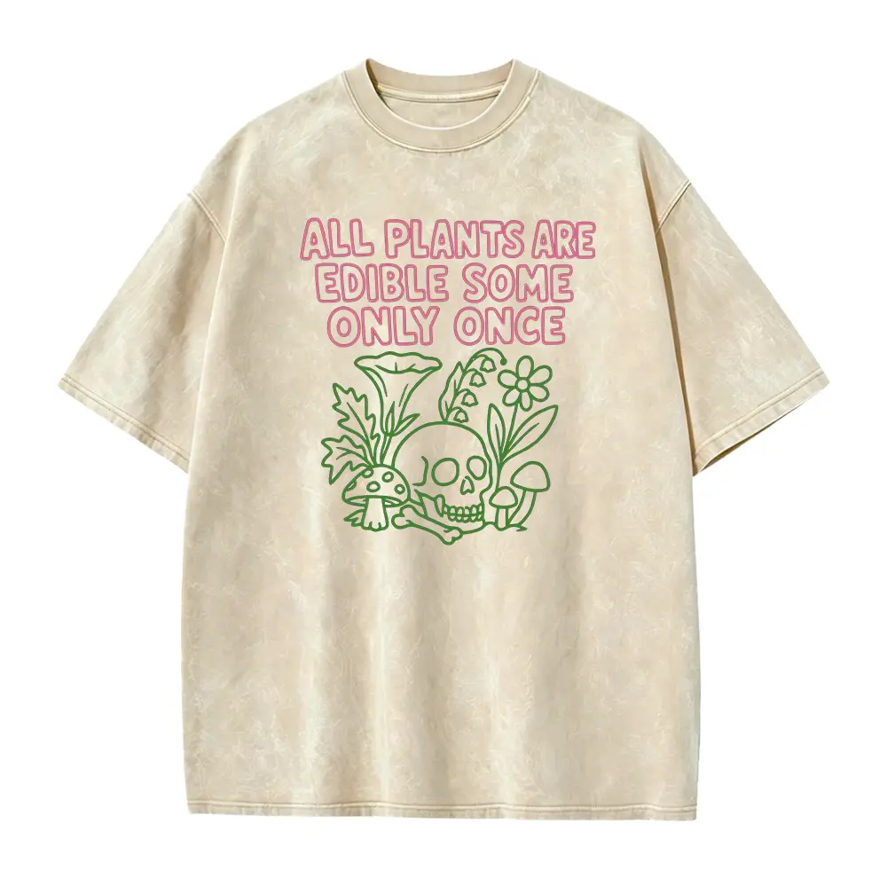 All Plants Are Edible Some Only Once Shirt, Funny Gardening Tee, Gothic Botanical Plant Lover Shirt, Plant Mom Witchy Shirt