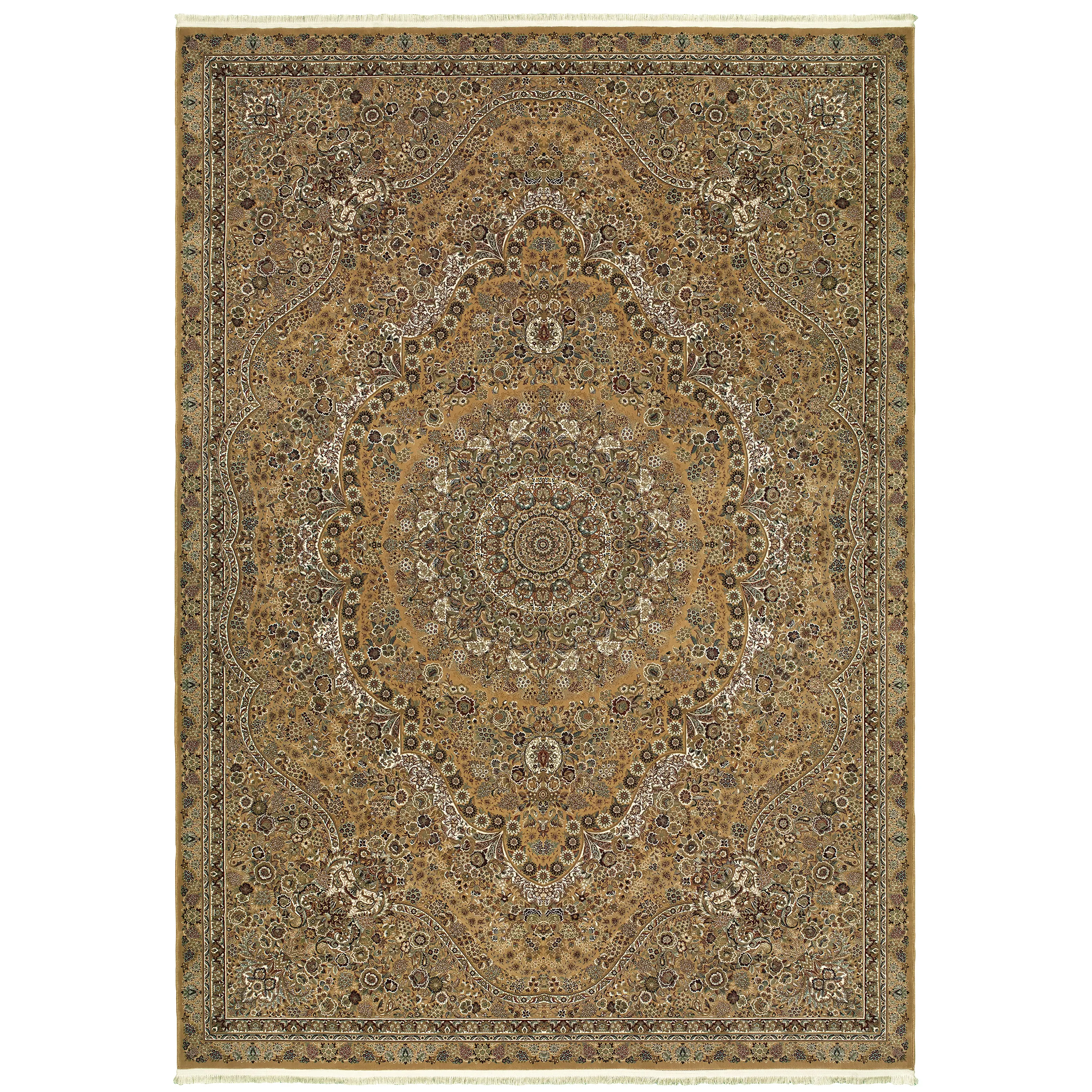 Oriental Weavers Masterpiece 8022J Gold Ivory Traditional Machine Woven Rugs