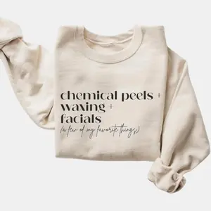 Esthetician Sweatshirt, Esthetician Graduation Gifts, Chemical Peels, Waxing & Facials Sweater, Esthetics Crewneck, Beautician Grad Gift
