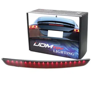 iJDMTOY Smoked Lens Full LED Trunk Lid Third Brake Light Bar Assembly For 2008-2015 Audi TT Coupe ONLY