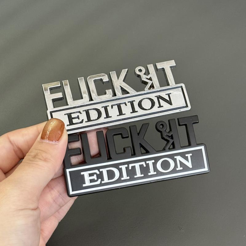 Fvck It Edition 3D Emblem Sticker Badge, Funny Decals for Car, Truck, SUV, Motorcycle