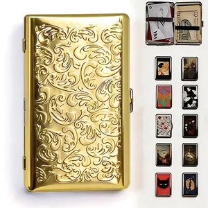Retro multifunctional metal box-metal card holder, multifunctional metal tin box, multifunctional trinket business card ID card holder