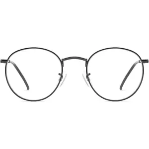 Round Blue Light Blocking Glasses for Women Men, Small Metal Circle Wire Computer Eyeglasses Anti Glare & UV RF5002
