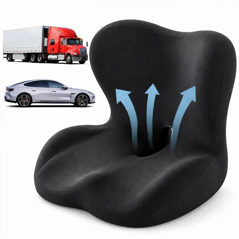 Onever Flower Seat Cushion Support, Memory Foam Integrated Chair Pad for Car and Office, Soft Firm Driver Seating Cushion, Non-Slip Universal Auto Pad, Breathable Cover for Long Drives, Home Desk Chair Mat
