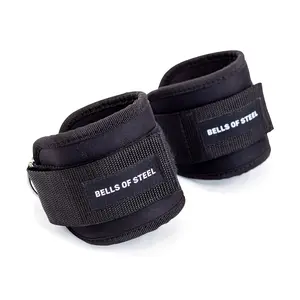 Bells of Steel Adjustable Ankle Strap Cable Attachment - Pair Pack for Leg Exercises, Glute Training