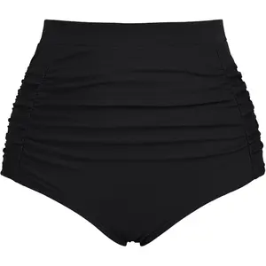Womens High Waisted Bikini Bottoms Swim Bottom Ruched Full Coverage Retro Bathing Suit Bottoms