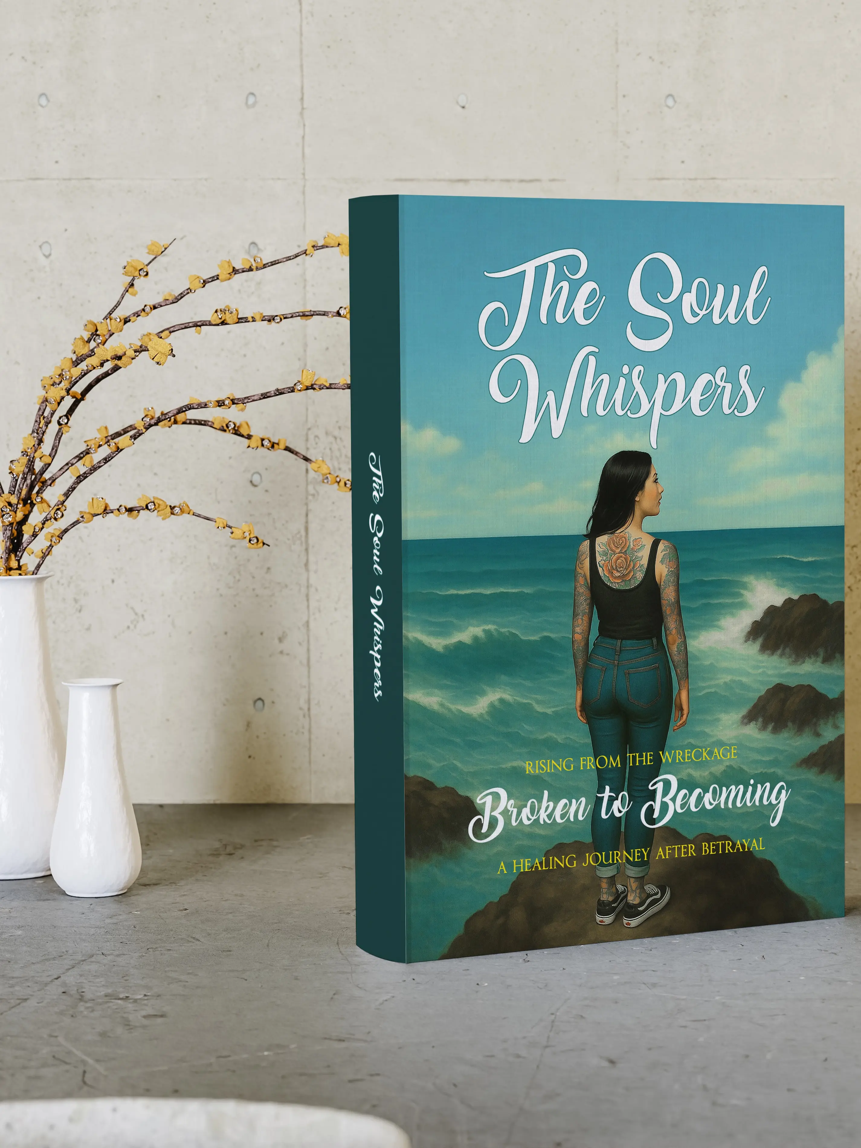Angie Real The Soul Whispers Book -Broken to Becoming A Healing Journey After Betrayal with Sacred Mantras & Healing Rituals for Women