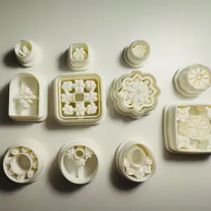 Polymer Clay Cutters, High Quality Extra Sharp 3D print Clay Cutters for making earrings, jewelry & accessories with clay Bundles of 7 cutters  with a floral theme