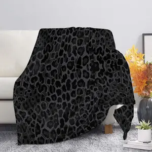 Leopard Print Throw, 1 Count Comfortable Air-conditioned Room Blanket, Warm Nap Throw for Home Office Travel
