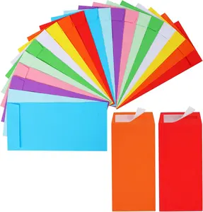 Cash Envelopes for Budgeting - 120 Envelopes, 3.2x6.6in, Gummed Flap, Eco-Friendly Gift