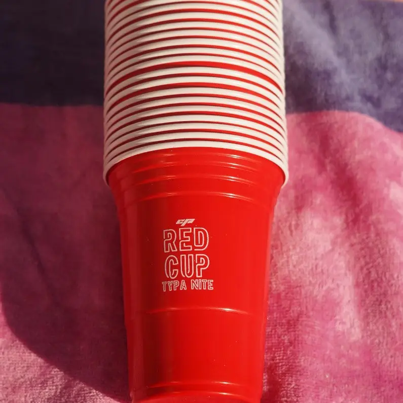 Caresha Red Cup Typa Nite Party Pack 10-Pack Classic Red Disposable Cups for Girls Night BBQs & Gatherings