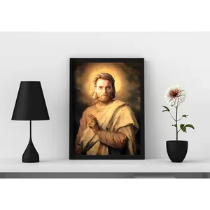 Space Jesus Inspired by Hofmann's Poster,Obi Wan Kenobi, Jesus Oil Painting Style Poster