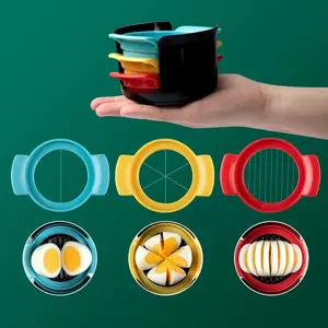 Kitchen Accessories Three In One All Egg Machine Preserved Eggs Cutter Multi-function Household Fancy Modeling Splitter